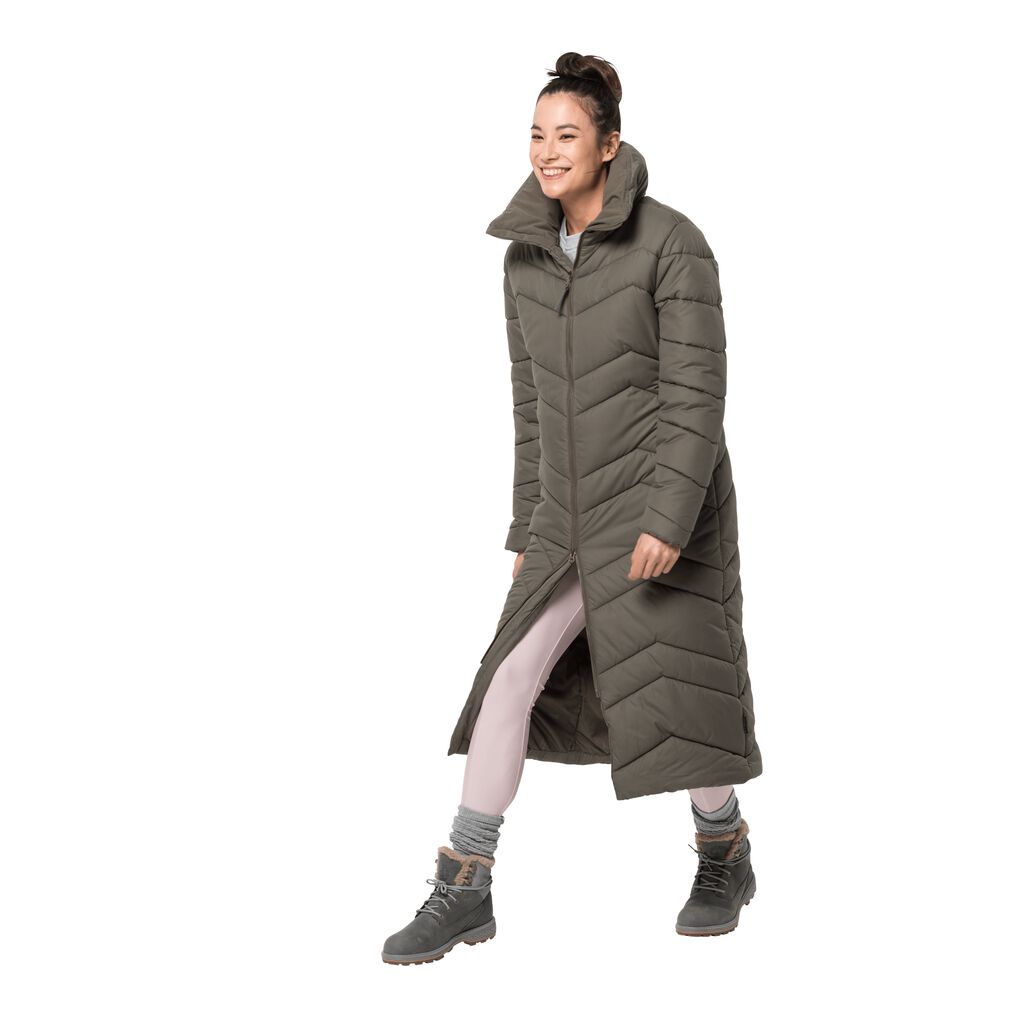 Jack Wolfskin KYOTO LONG μπουφαν χειμερινα γυναικεια γκρι | GR4850272